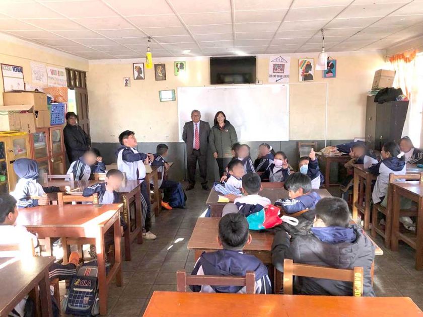 Clases presenciales se hacen efectivas en las escuelas de Potosí