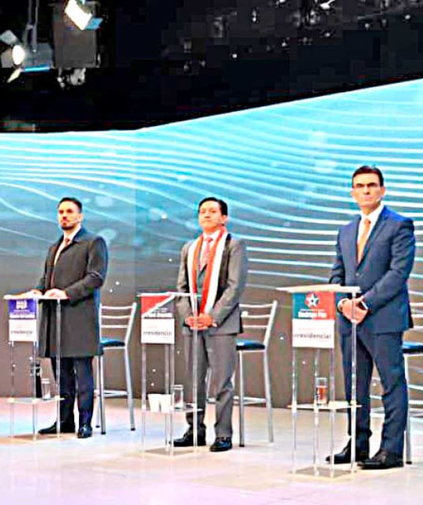 Solo Rodrigo Paz, Del Castillo y Aracena asistieron al último debate