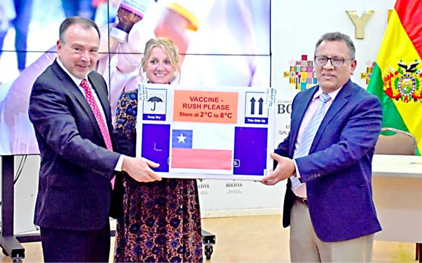 China dona a Bolivia 50.000 dosis contra el sarampión
