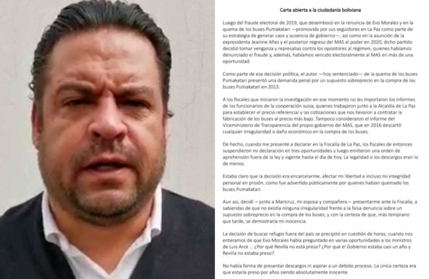 Luis Revilla emite una carta: “Quiero volver al país junto a mi familia”