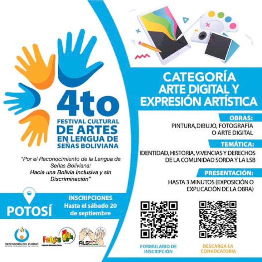 Convocan a participan de Festival Cultura de Artes en Lengua de Señas