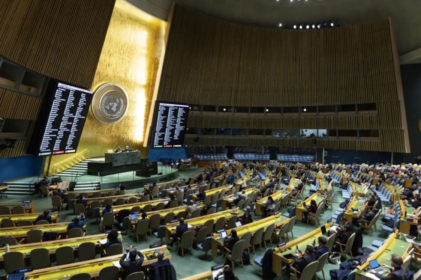 La Asamblea General de ONU vota abrumadoramente en favor de dos Estados: Israel y Palestina