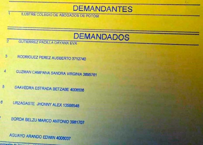 Dos abogados retiraron $us 50.000 de su colegio profesional