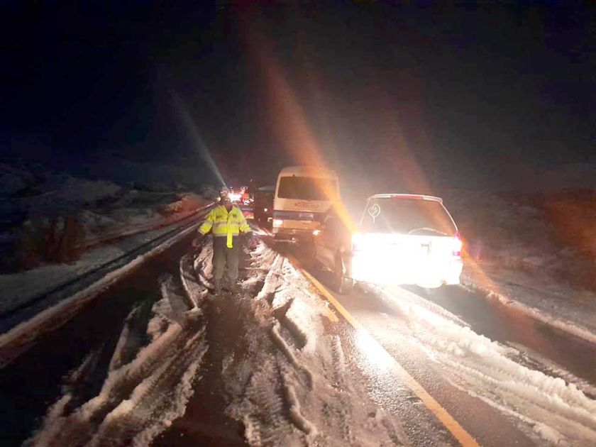 Tormenta de granizo cerró la vía entre Potosí y Oruro