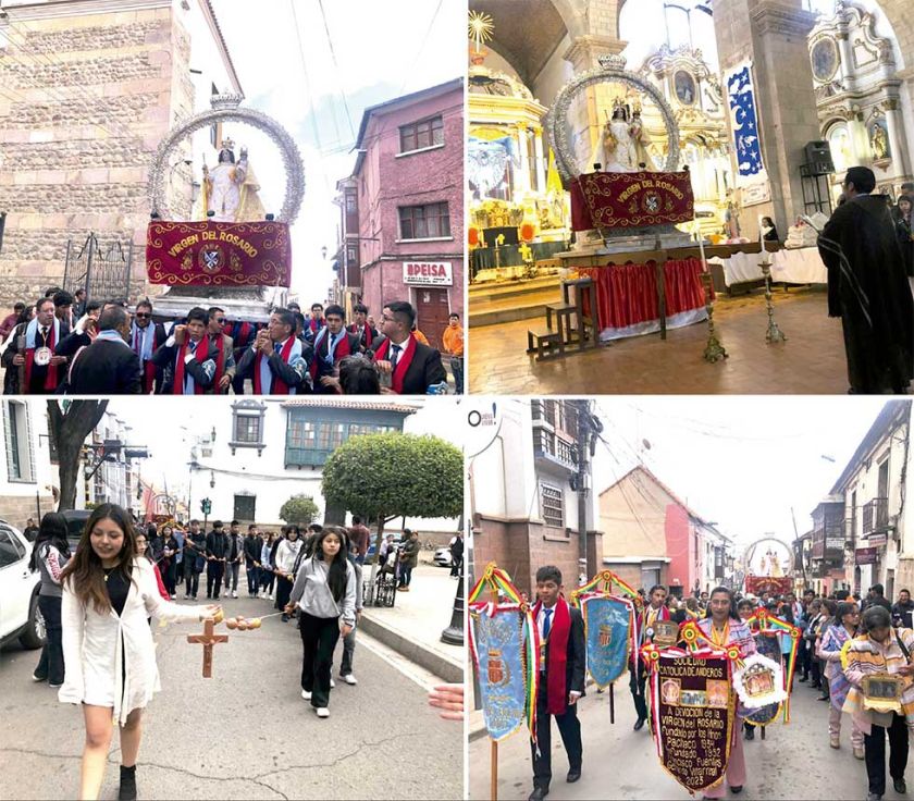 Nuestra Señora del Santísimo Rosario revivió fe y tradiciones en procesión