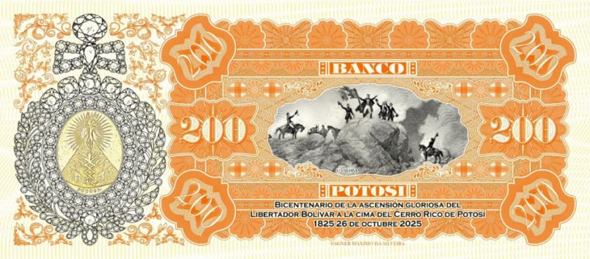 Potosí tendrá su billete y medalla del bicentenario
