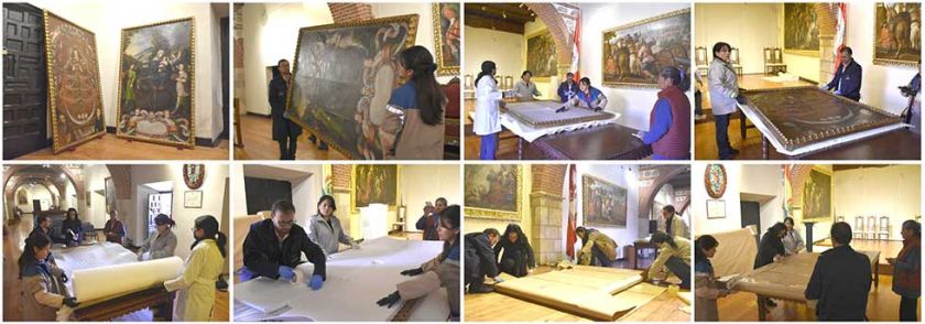 Dos cuadros coloniales vuelven a su casa en el Templo de San Martín