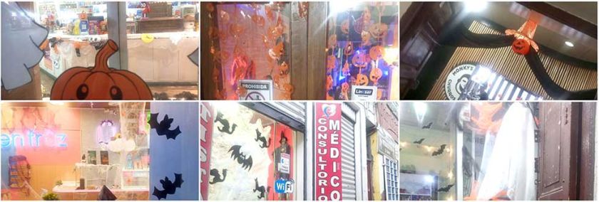 Los locales comerciales de la ciudad se visten de color en Halloween