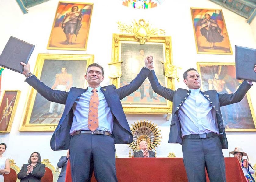 Paz anuncia un gobierno firme y pide concertación