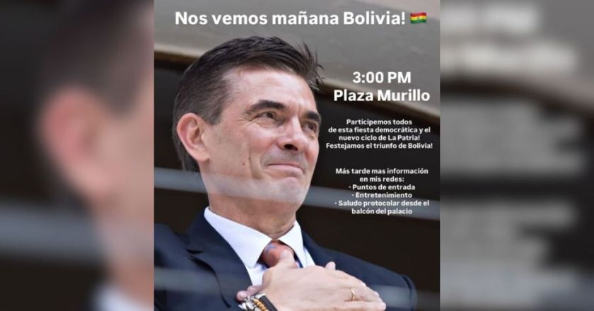 Paz llama a una concentración masiva en la plaza Murillo tras su posesión presidencial
