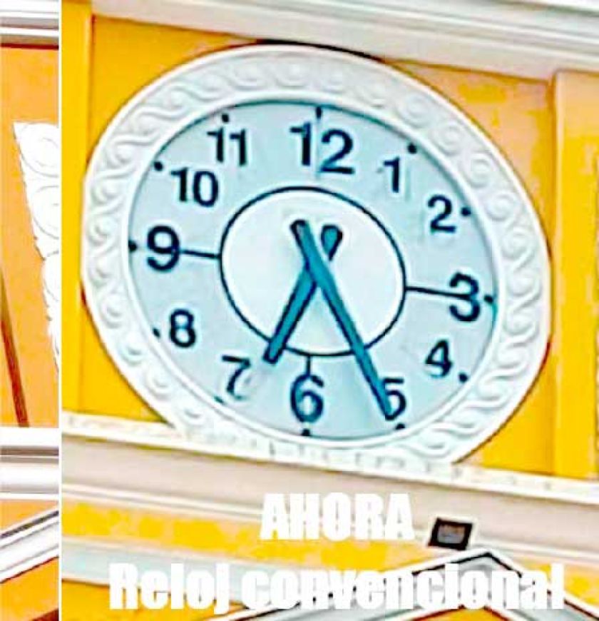Reloj de Asamblea vuelve a girar a la derecha