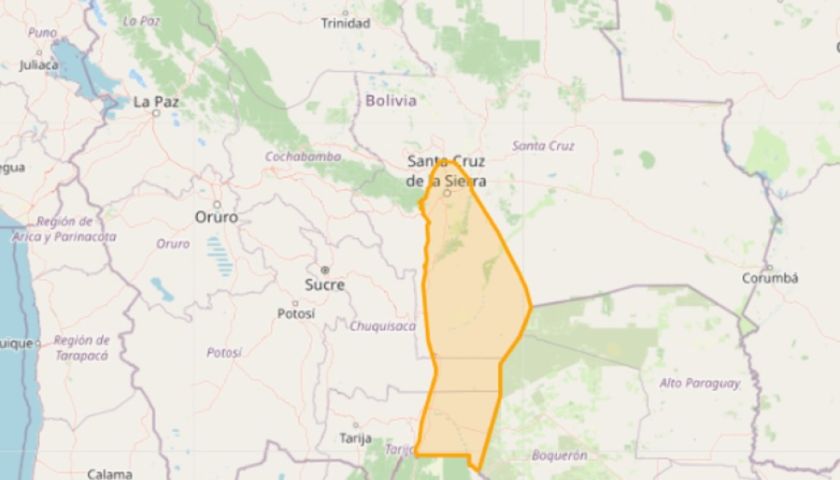 Senamhi activa alerta por vientos en Santa Cruz, Tarija y Chuquisaca