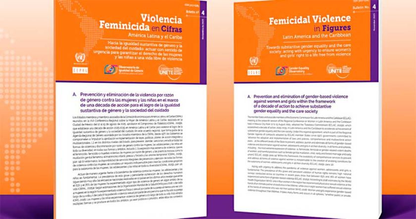 Cepal contabiliza más de 3.800 feminicidios en AL