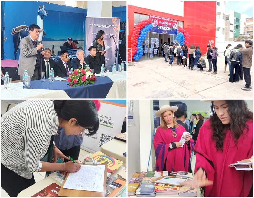 Abren Feria Científica Jurídica de derecho de la UATF