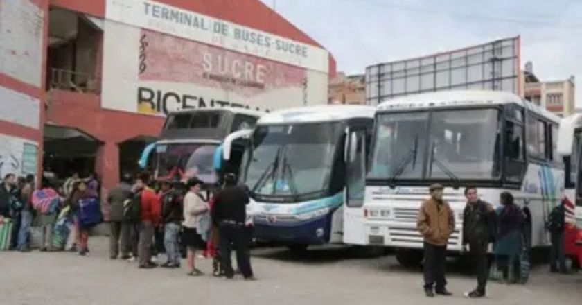 Las únicas llegadas terrestres a Sucre fueron desde Tupiza y Villazón