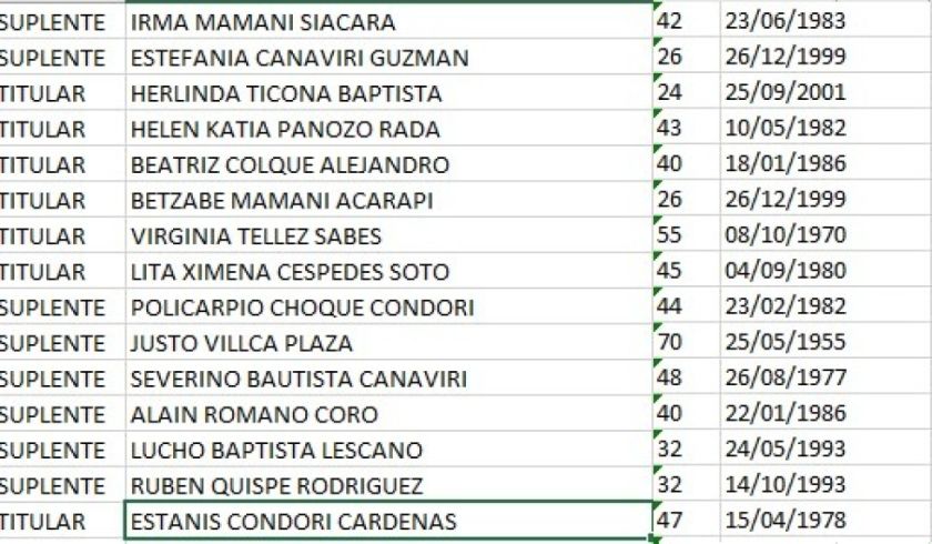 Candidatura por candidatura: El MOP presentó listas de hasta seis concejales para Potosí