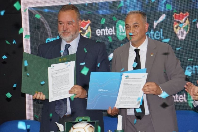 La FBF renueva acuerdo y la transmisión del fútbol boliviano continuará por Entel Tv