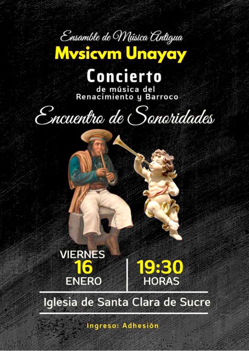 Ensamble Mvsicvm Unayay estará en Sucre y Potosí