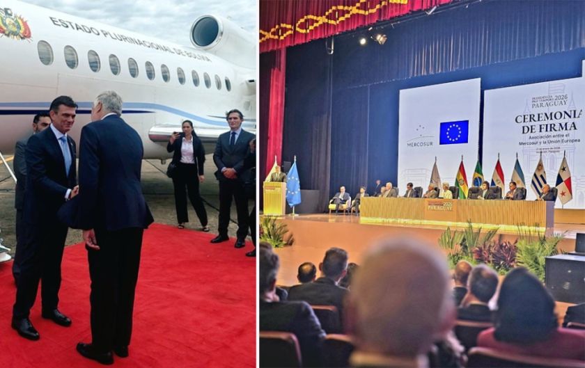 Presidente Paz viajó a Paraguay a la firma del Acuerdo Mercosur–Unión Europea