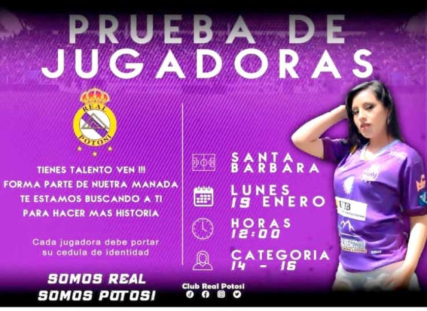 El cuadro lila cumplirá prueba de jugadoras  hoy en la cancha Santa Bárbara