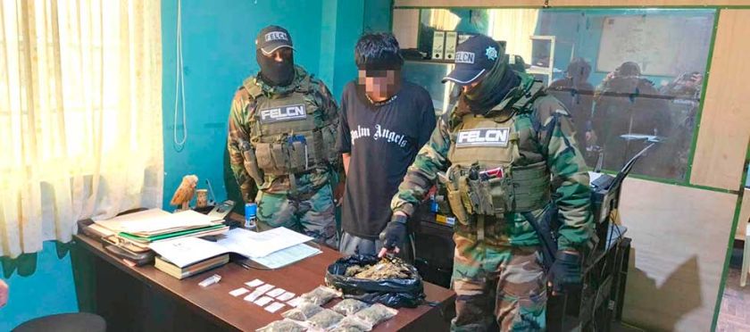 Cae joven con droga de alto poder y marihuana  tras operativo en Uyuni