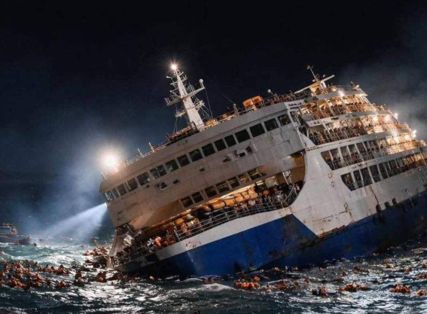 350 personas naufragaron tras hundimiento de ferry en Filipinas