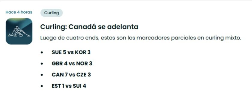 Comenzaron los juegos olímpicos de invierno con la competencia del "Curling"