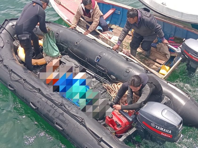 Armada Boliviana recupera el cuerpo sin vida de un pescador en el Lago Titicaca