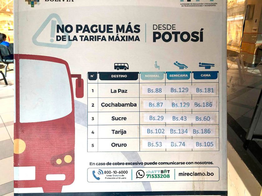 Feriados de Carnaval dinamizan los viajes desde Potosí al país