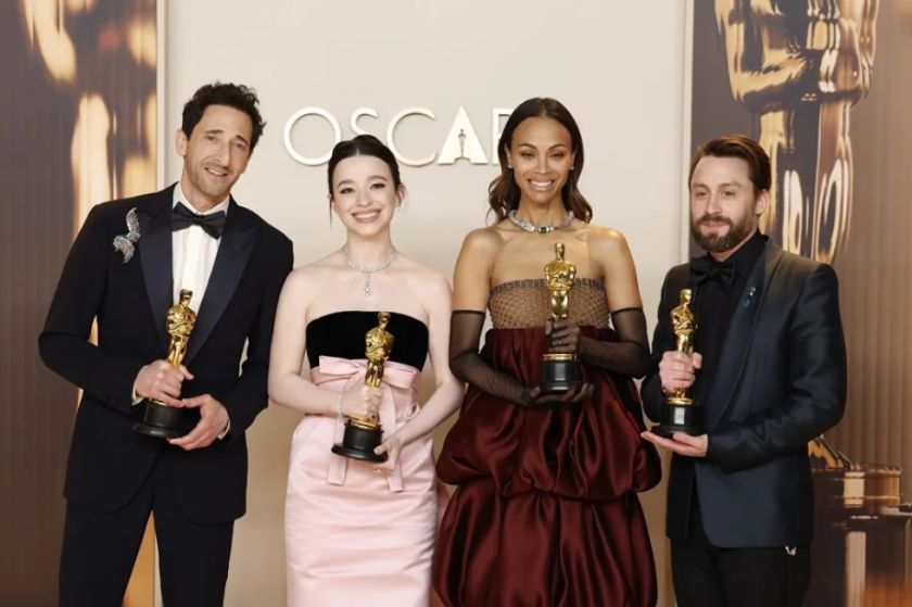 Adrien Brody y Zoe Saldaña regresarán al escenario de los Óscar como presentadores