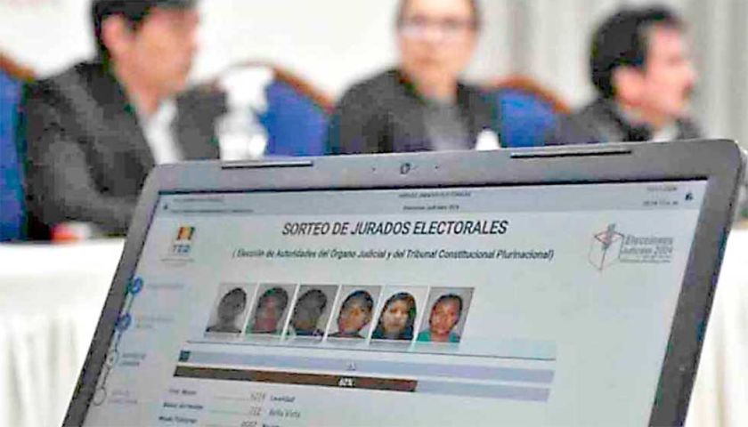 El TED Chuquisaca sortea 1.800 jurados electorales