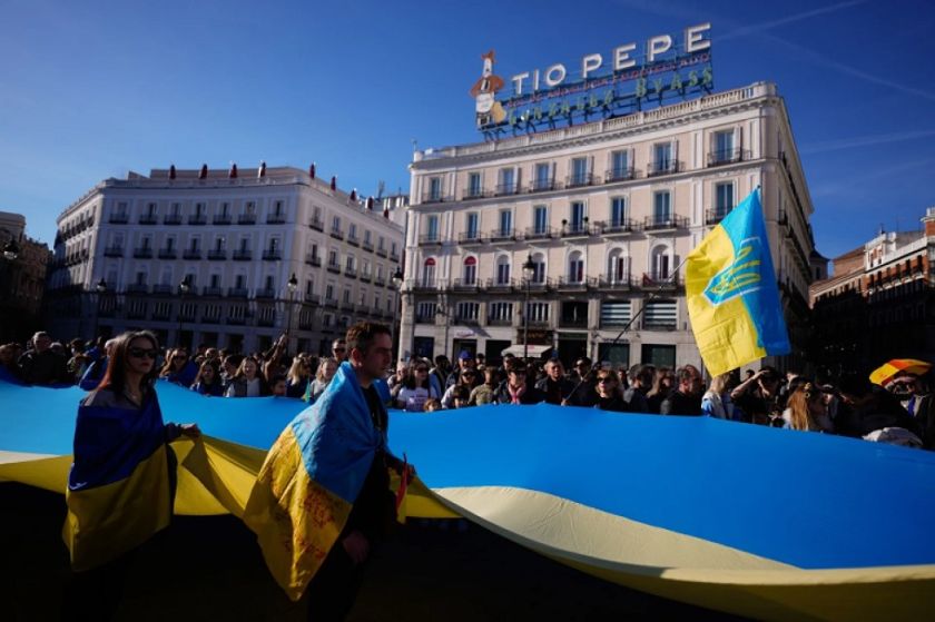 Varias marchas en España denuncian el olvido de Ucrania cuatro años después de la invasión
