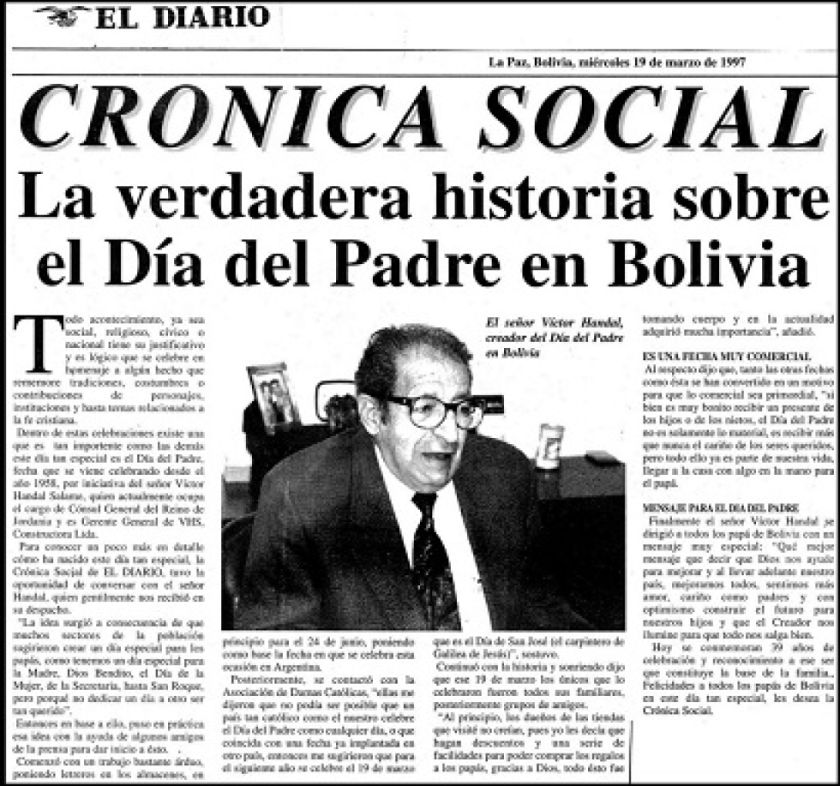 19 de marzo: la historia poco conocida del Día del Padre en Bolivia