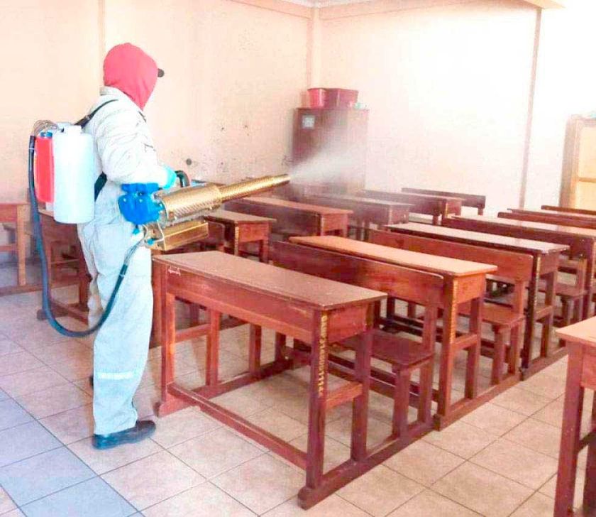 La Alcaldía cumple con las desinfecciones de escuelas