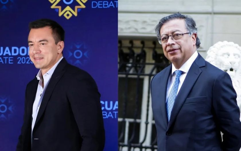 Noboa acusa a Petro de impulsar una supuesta incursión de guerrillera