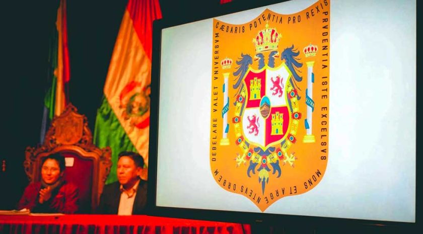 Cierran gestiones corrigiendo el  escudo de Potosí