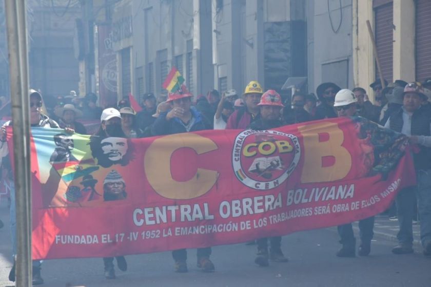 La COB descarta asistir al diálogo y exige una reunión con el presidente Paz
