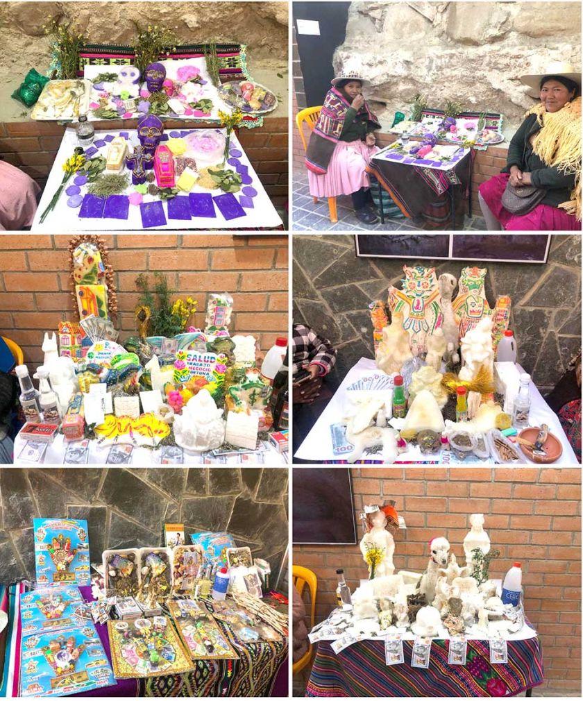 Exponen los variados tipos de mesas y q'oas tradicionales