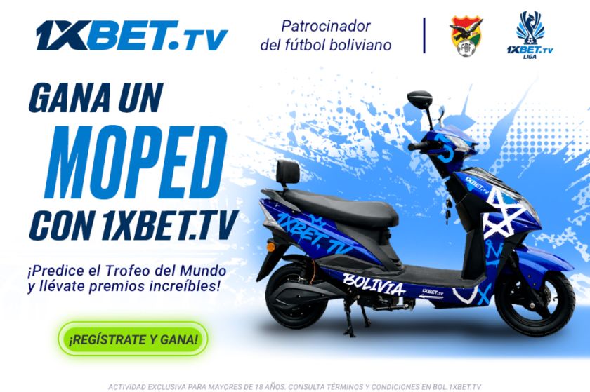 GANA UN MOPED CON 1XBET.TV: ¡Predice quién se llevará el Trofeo del Mundo y gana increíbles premios! 