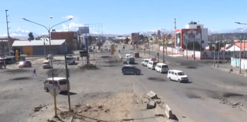 Se levantan los bloqueos en Senkata, una ruta clave de la ciudad de El Alto