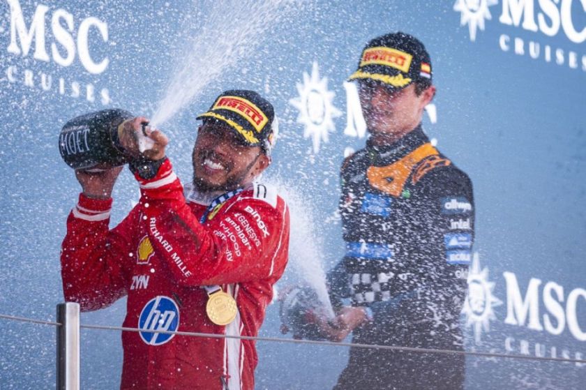 Hamilton logra su primer triunfo con Ferrari, el séptimo en el GP de Barcelona