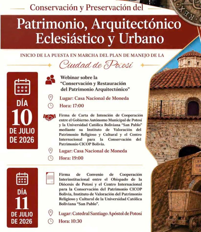 Habrá taller de preservación del patrimonio eclesiástico