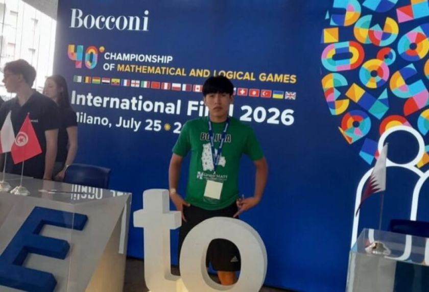 Bolivia tuvo representante en el campeonato internacional de matemáticas en Italia