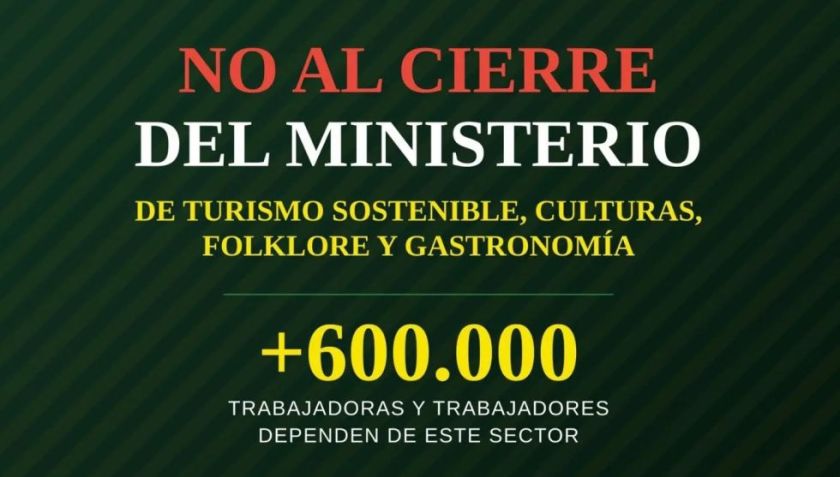 Cámara de Turismo advierte un retroceso con el cierre del Ministerio