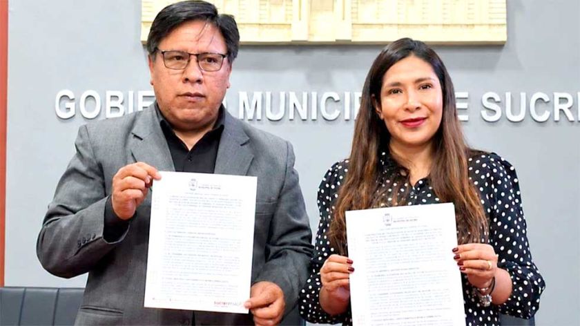 Alcaldes de Sucre y Potosí suscriben hermanamiento