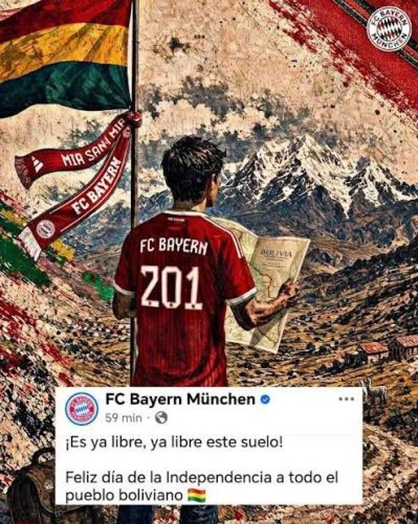 Los grandes del fútbol europeo felicitaron a Bolivia en su aniversario