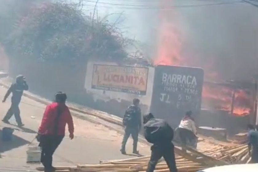 Sucre: Reportan un incendio en una barraca por Villa Armonía