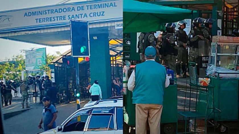 Refuerzan vigilancia en la Terminal Bimodal de Santa Cruz