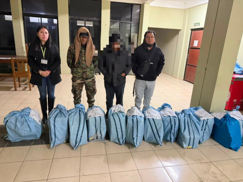 Tarija: Detiene a  hombre que intentaba transportar 378 kilos con 160 gramos de sustancias ilícitas