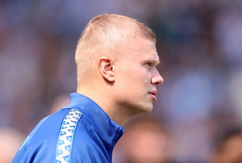 Erling Haaland causó sensación en redes tras su cambio de look